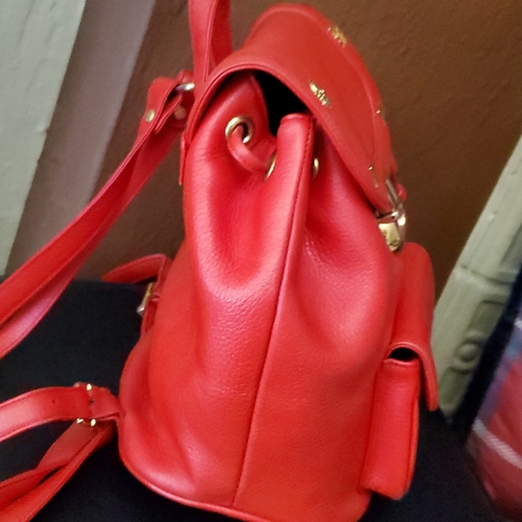 MCM Small Red Backpack - Picture 6 of 11